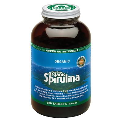 Green Nutritionals Mountain Organic Spirulina 500mg 500t